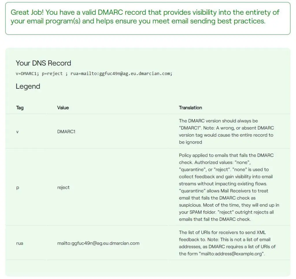 Use DMartian to check your website's DNS records