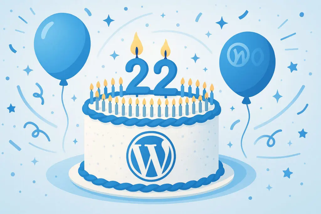 WordPress turns 22